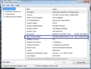 Cara Mengetahui Versi BIOS Komputer – Terupdate