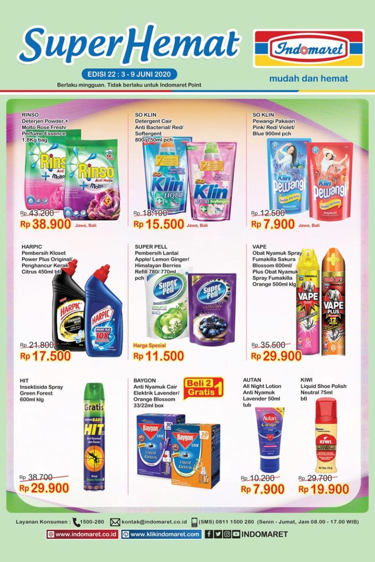 Katalog Promo Super Hemat Indomaret 3 – 9 Juni 2020 – Terupdate